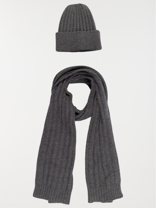 Ensemble bonnet écharpe homme