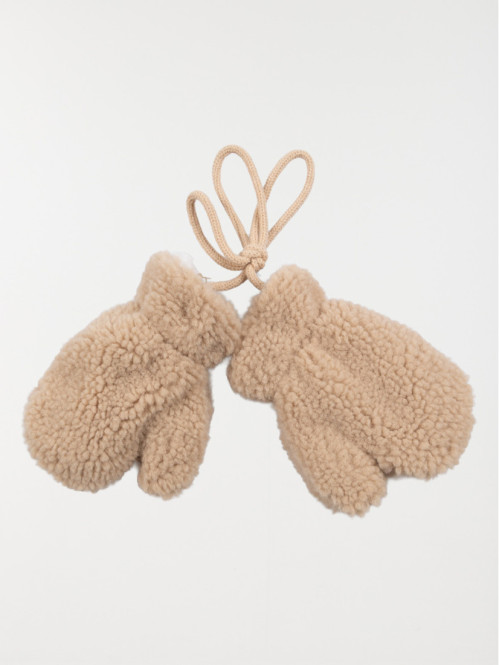 Moufles coloris beige bébé