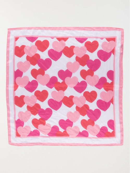 Foulard coeur octobre rose femme