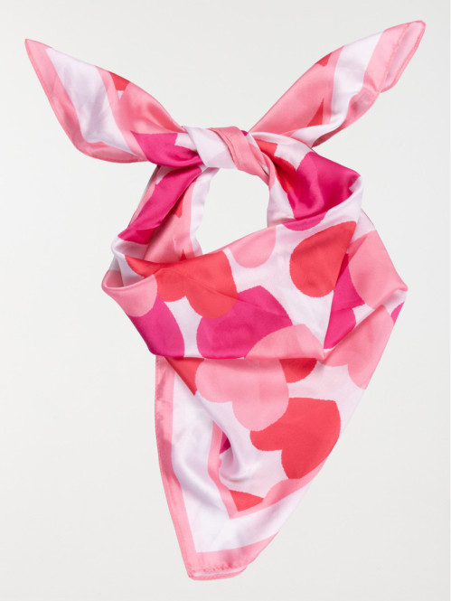 Foulard coeur octobre rose...