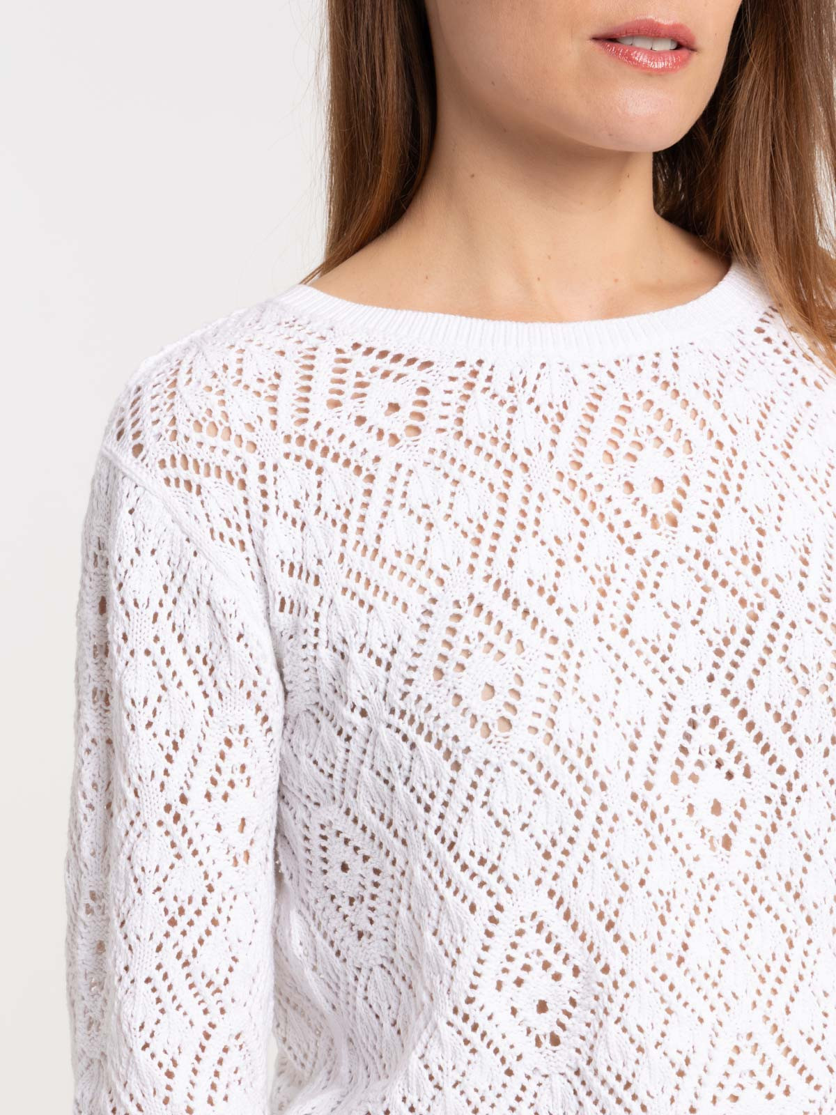 Pull blanc femme