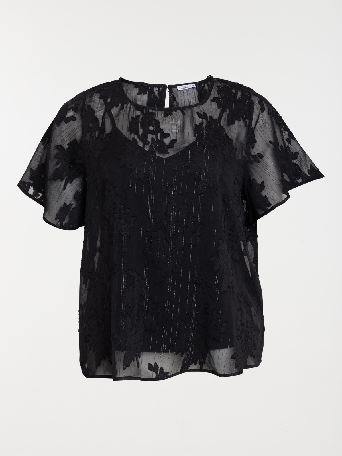 Blouse voile grande taille femme