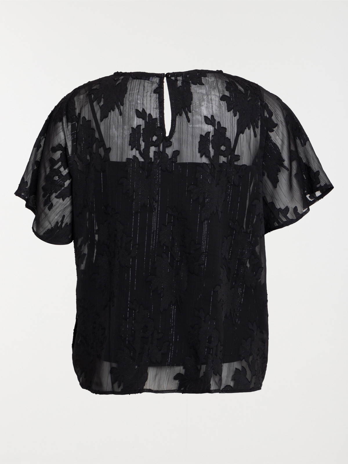 Blouse voile grande taille femme