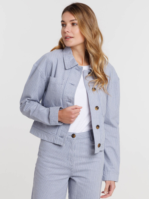 Veste rayée femme