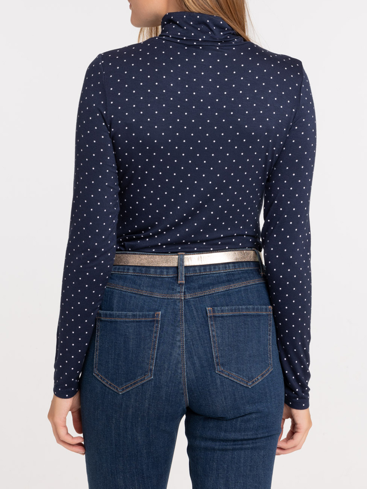 T-shirt col roulé à pois femme T-shirt col roulé à pois femme