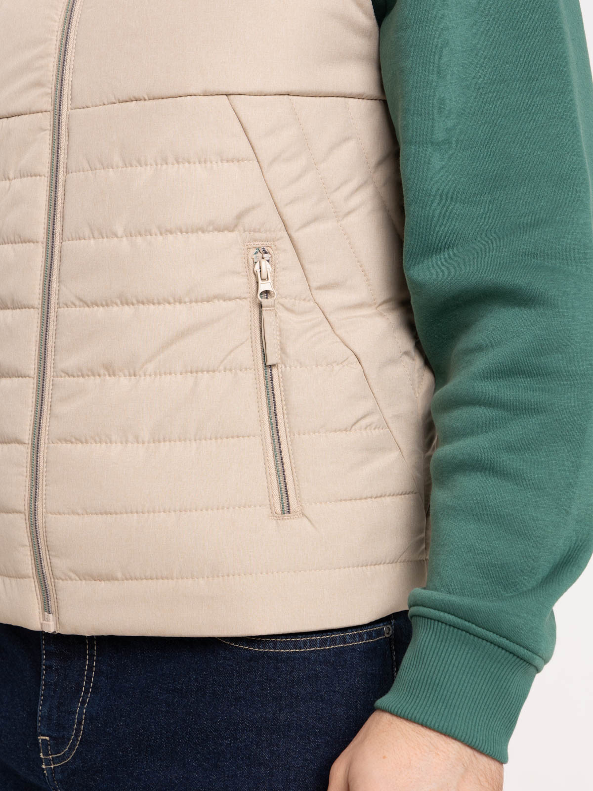 Blouson sans manches sable homme