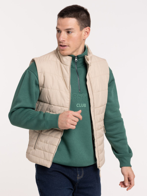 Blouson sans manches sable homme