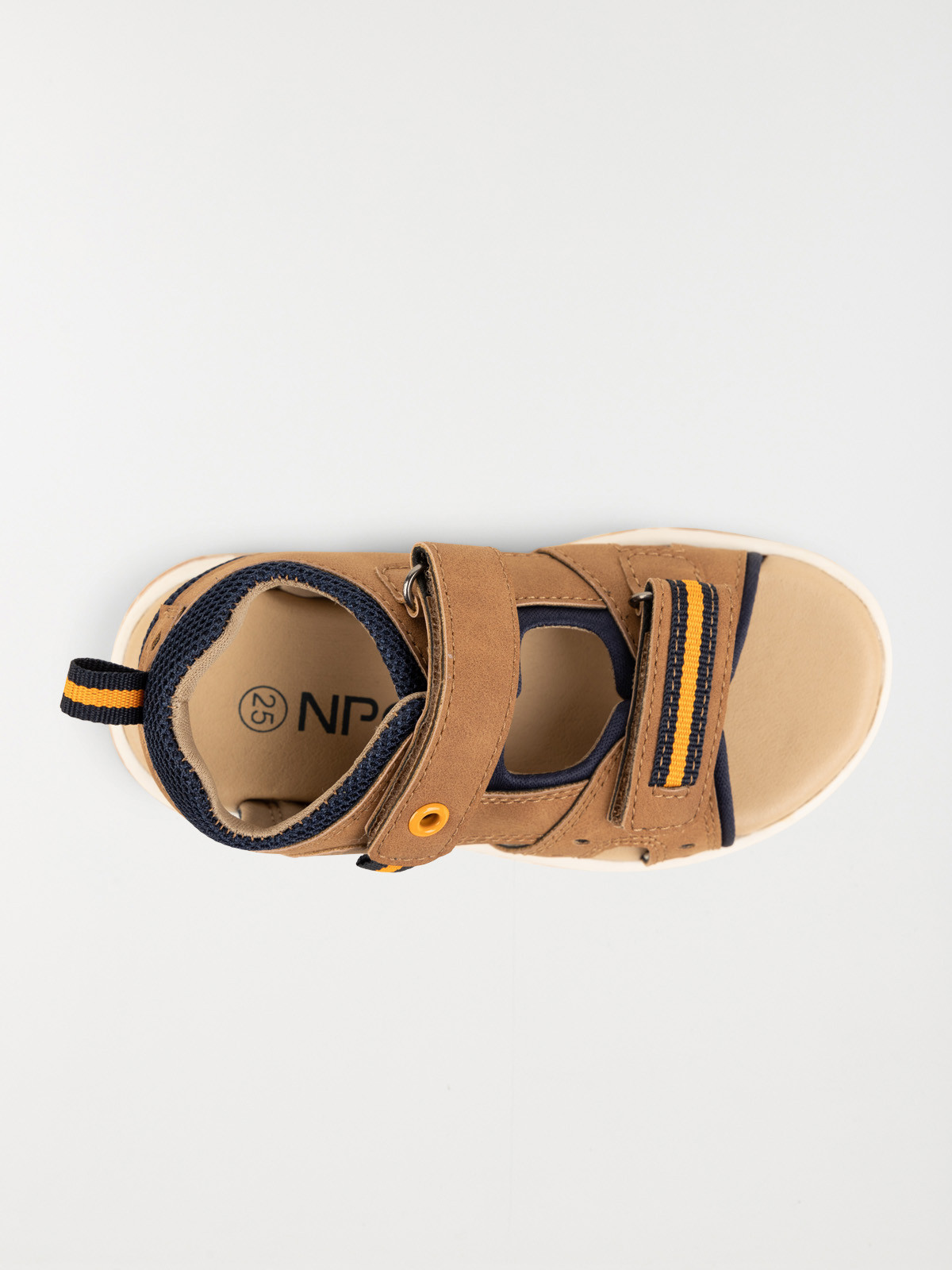 Nu-pieds scratchs camel garçon (31-35)
