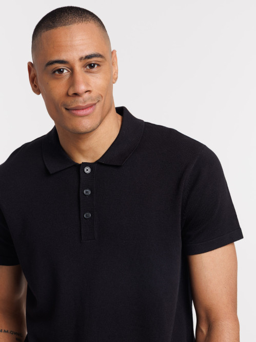 Polo noir homme
