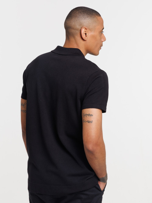 Polo noir homme