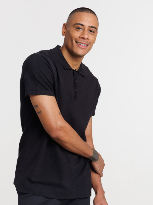 Polo noir homme