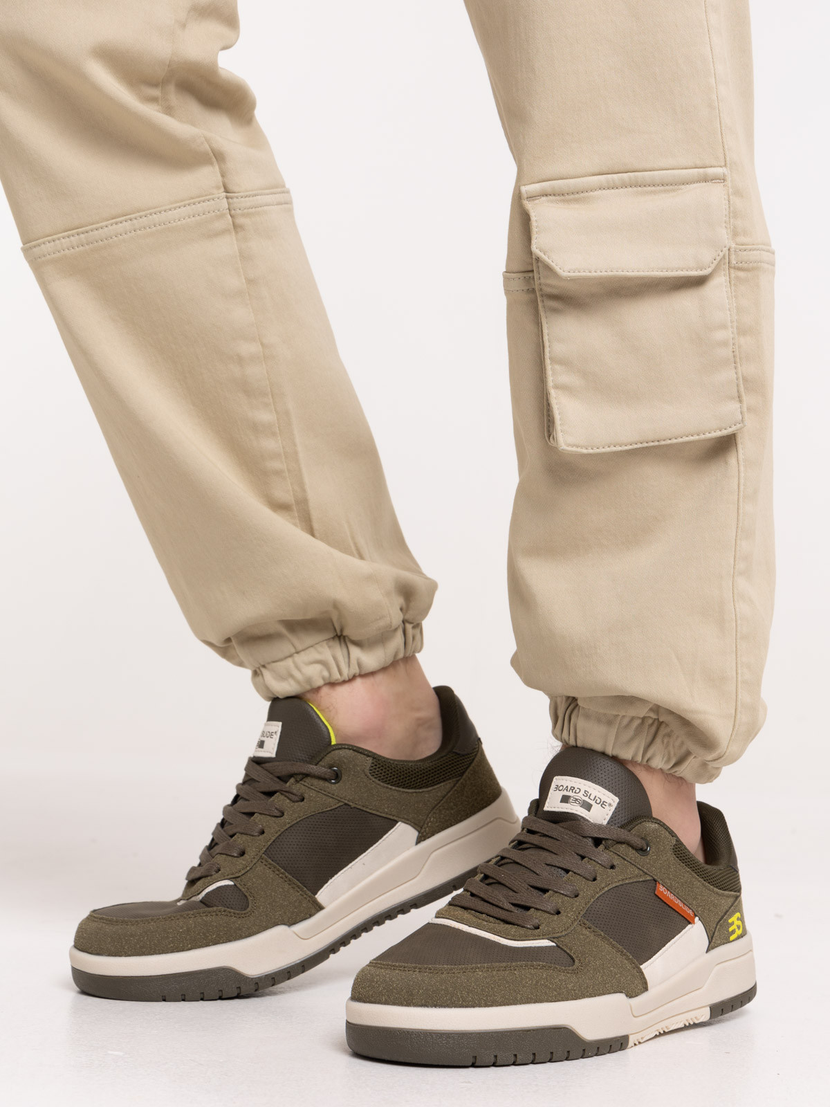 Pantalon cargo beige clair homme
