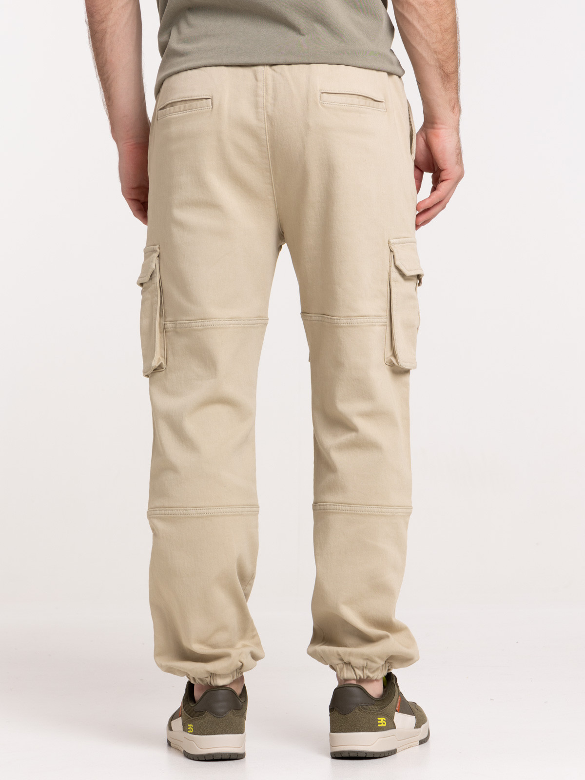 Pantalon cargo beige clair homme