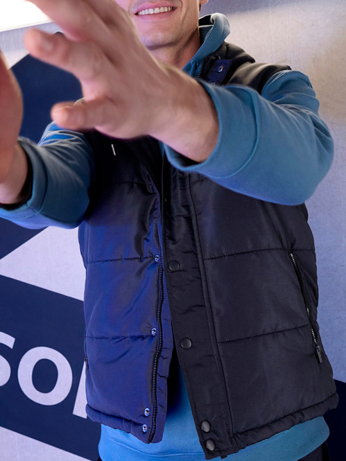 Veste sans manches noir homme