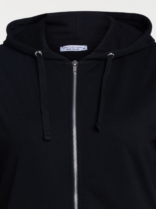 Sweat à capuche noir grande...