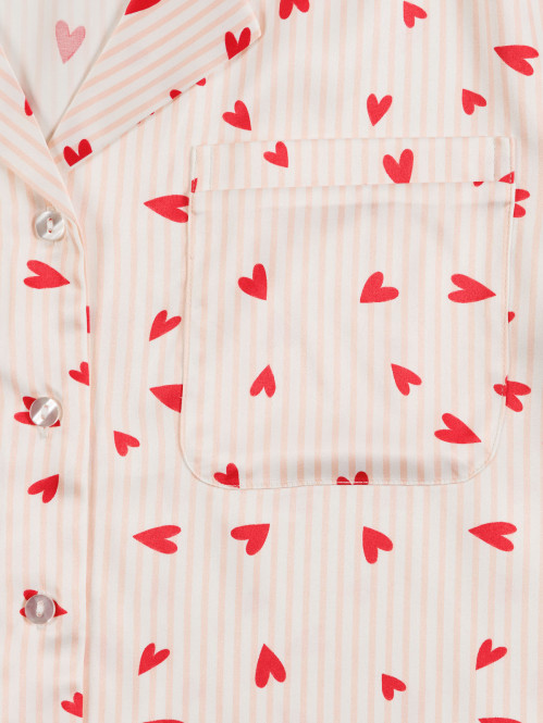 Pyjashort motif coeur femme