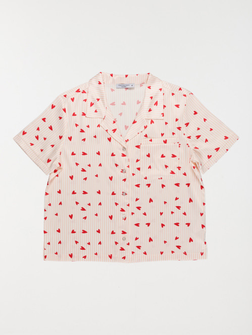 Pyjashort motif coeur femme