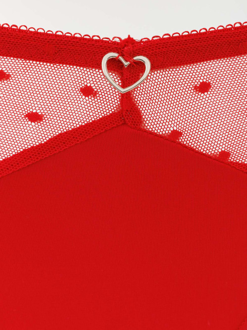 Shorty plumetis rouge fatal...