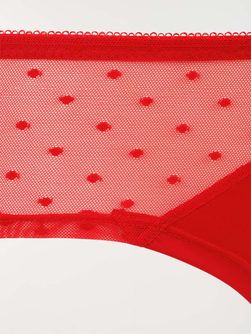 Shorty plumetis rouge fatal...