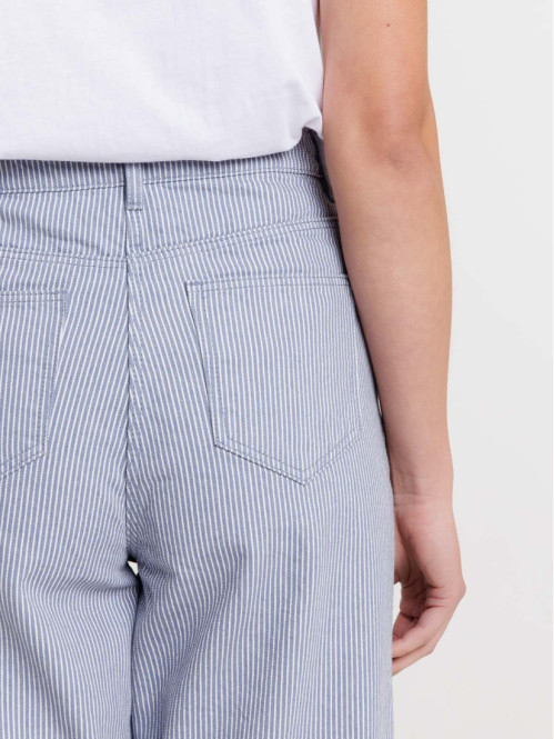 Pantalon large rayé femme