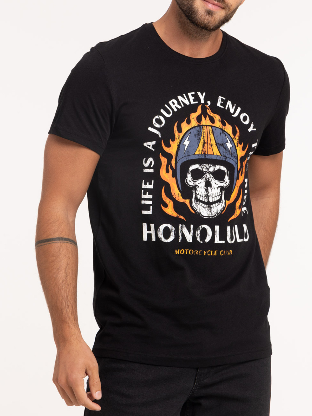 T-shirt Honolulu noir homme T-shirt Honolulu noir homme