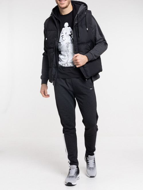 Veste capuche noire sans...