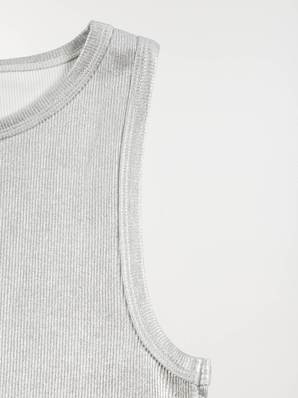 Débardeur argenté fille (XXS-M) Débardeur argenté fille (XXS-M)