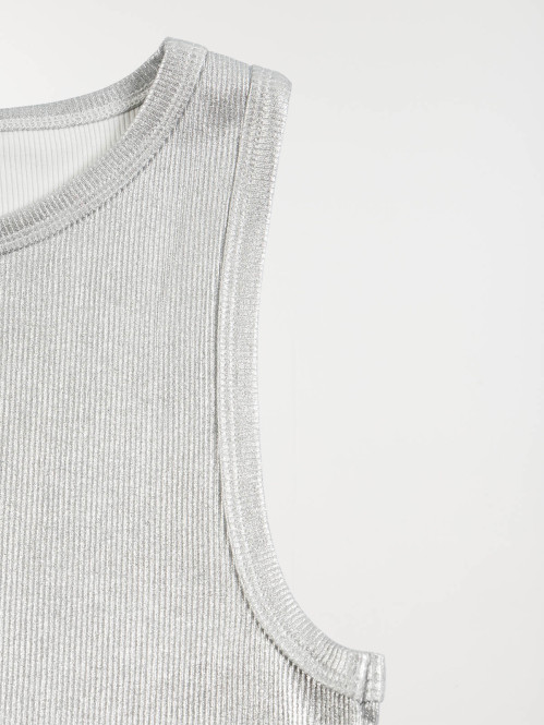 Débardeur argenté fille...