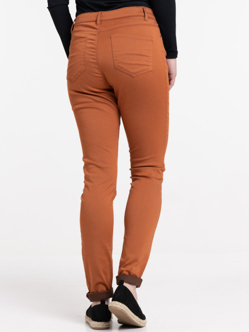 Pantalon skinny ocre rougi...