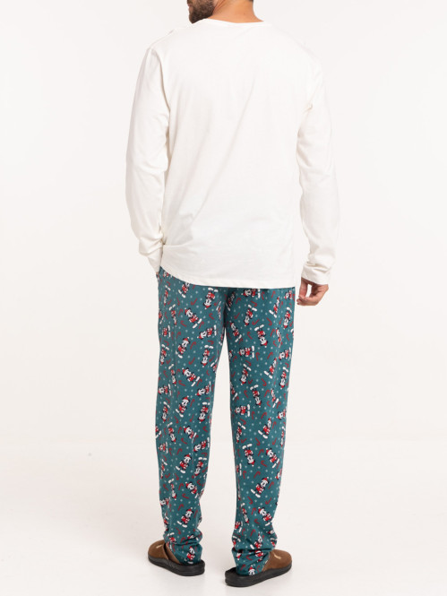 Pyjama Noël Mickey vert sapin homme