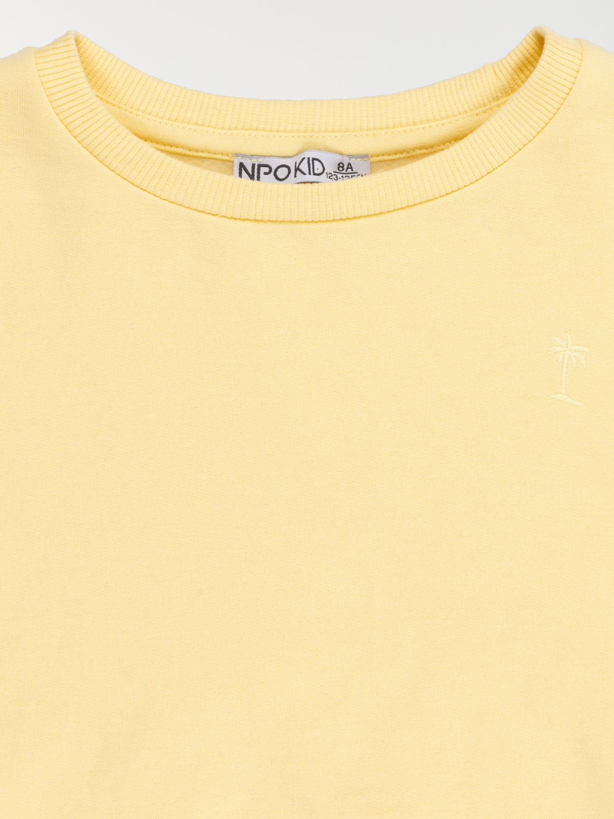 Sweat uni motif garçon (3-12A)