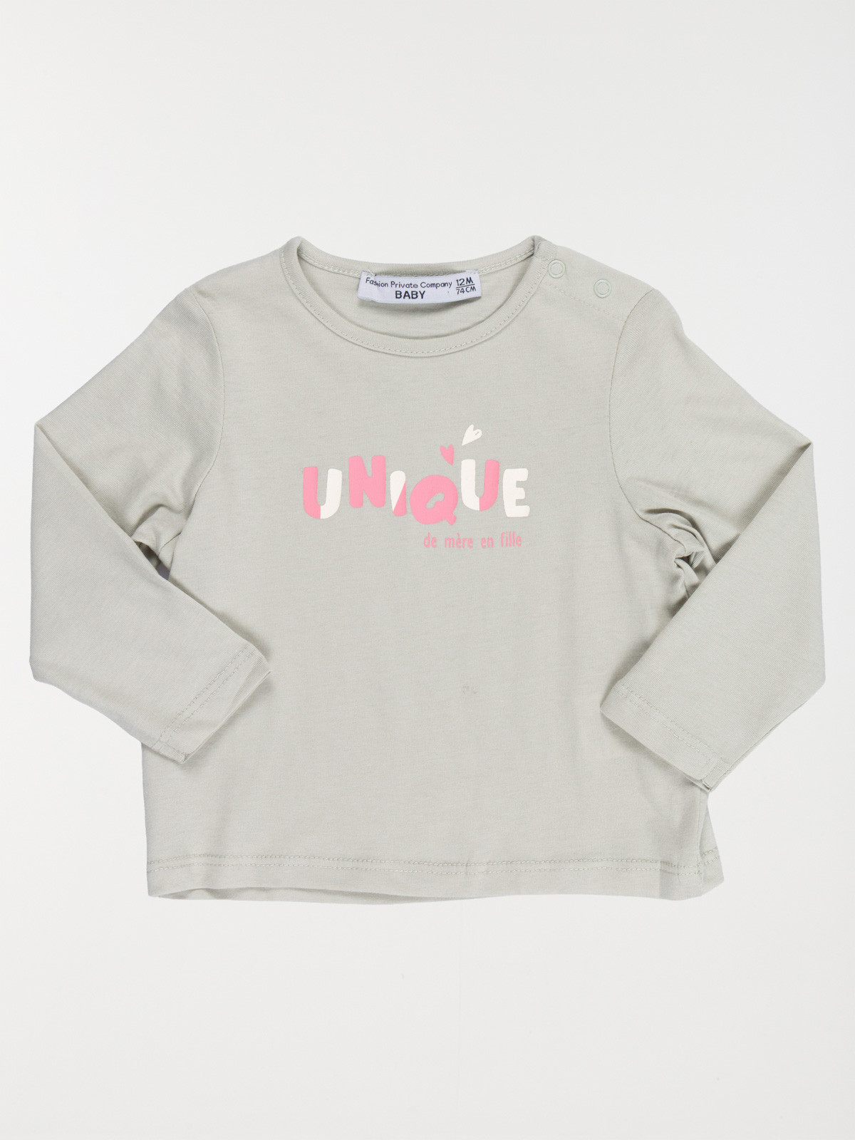 T-shirt message fille (3-36M) T-shirt message fille (3-36M)