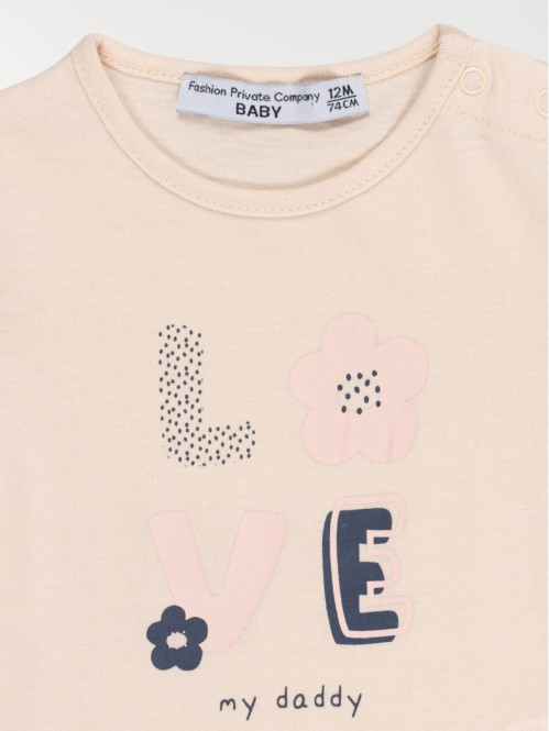 T-shirt Love fille (3-36M)