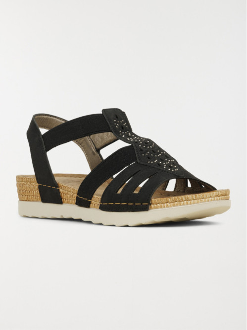 Sandales compensées noires...