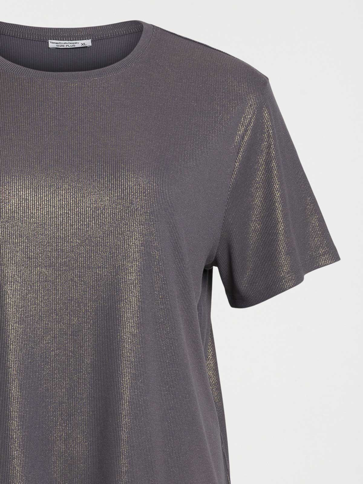 T-shirt gris orage grande taille femme