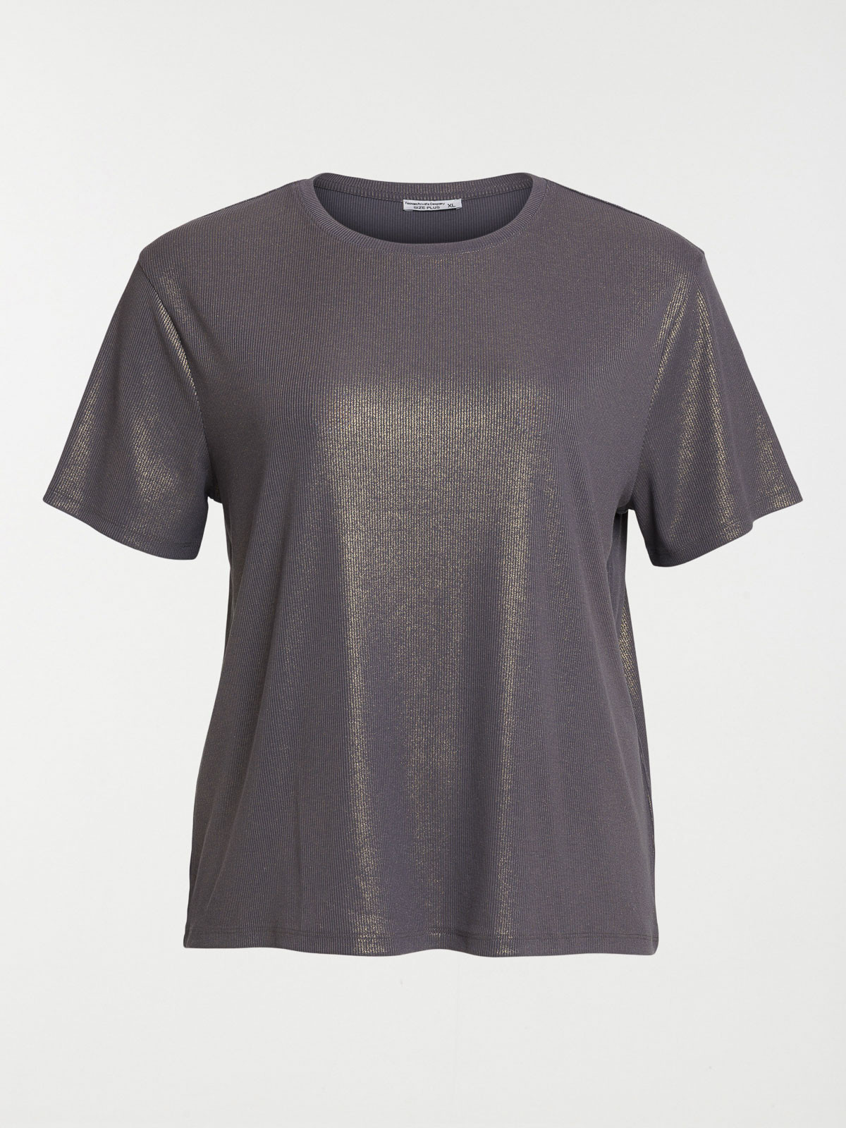T-shirt gris orage grande taille femme