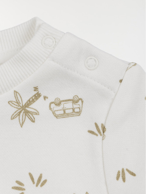 Sweat écru imprimé garçon...