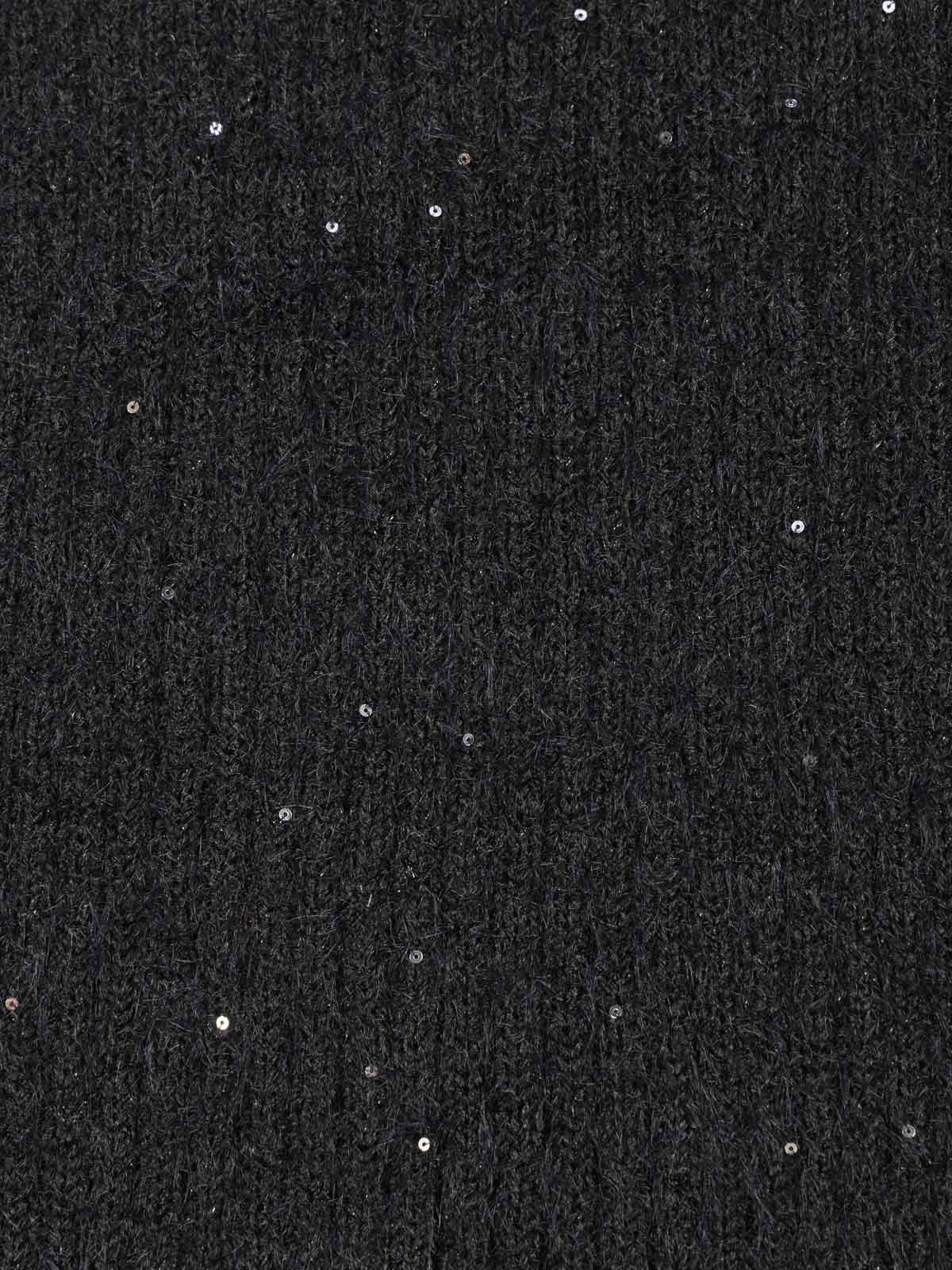 Echarpe noir sequins femme