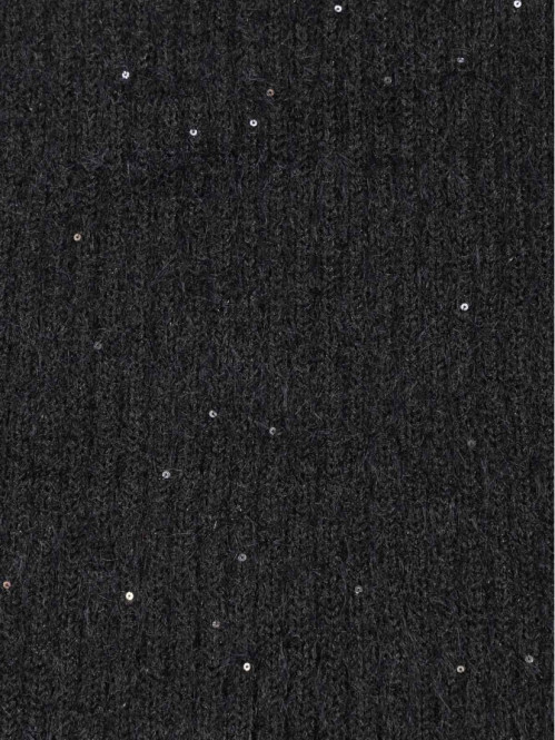 Echarpe noir sequins femme