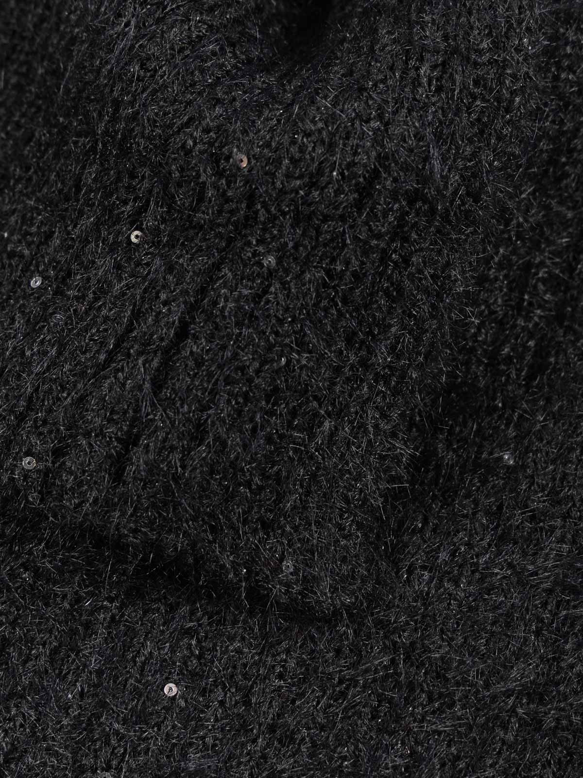 Echarpe noir sequins femme