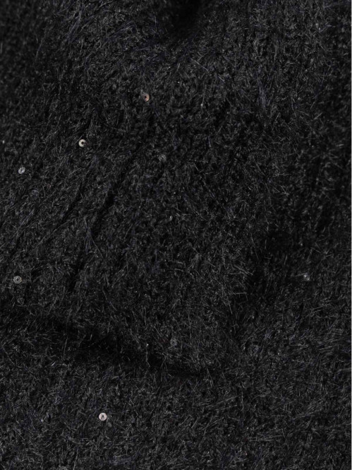 Echarpe noir sequins femme