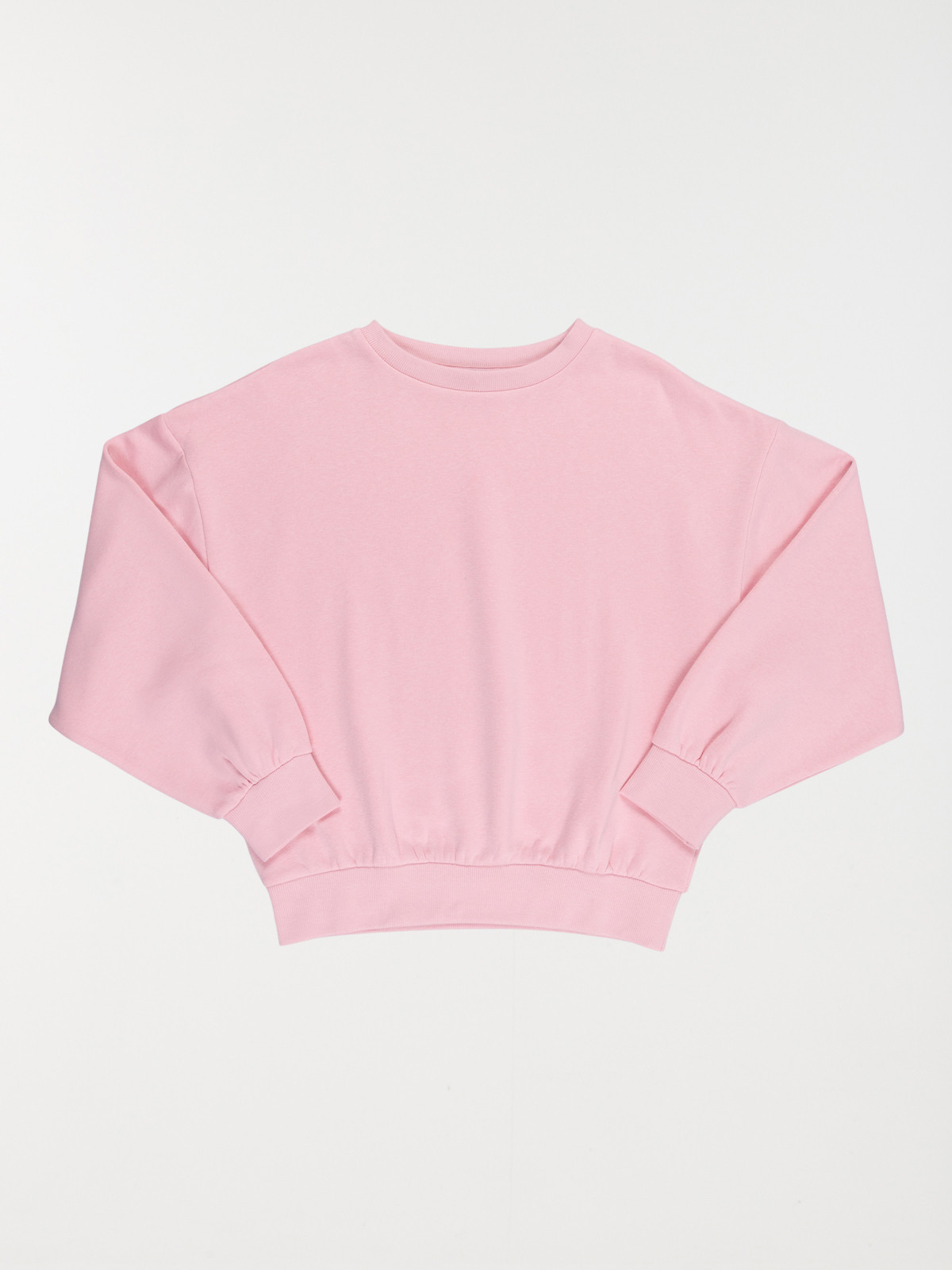 Sweat basique rose poudré fille (XXS-M)