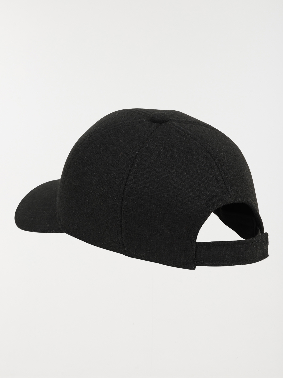 Casquette noire flanelle homme