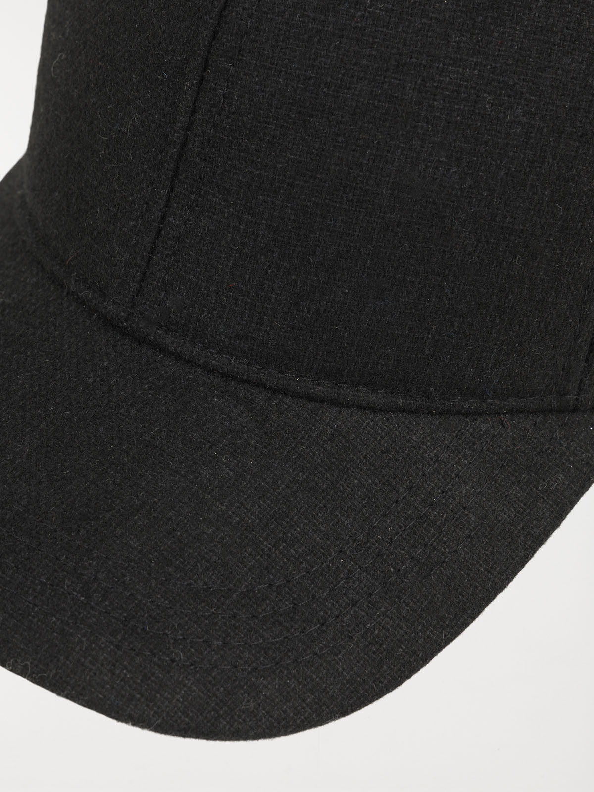 Casquette noire flanelle homme