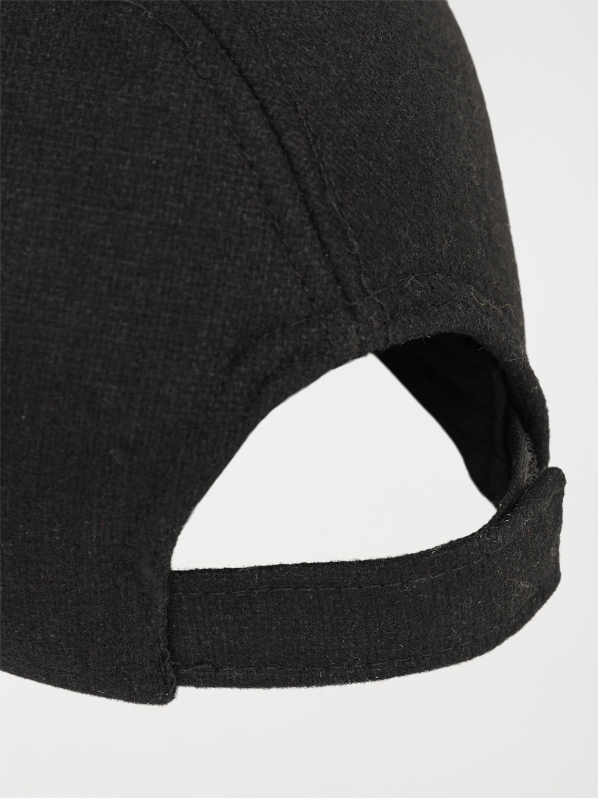 Casquette noire flanelle homme