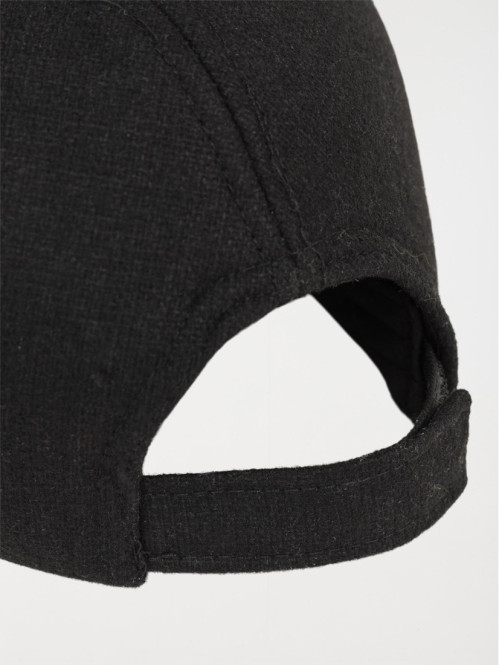 Casquette noire flanelle homme