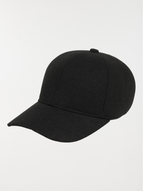 Casquette noire flanelle homme