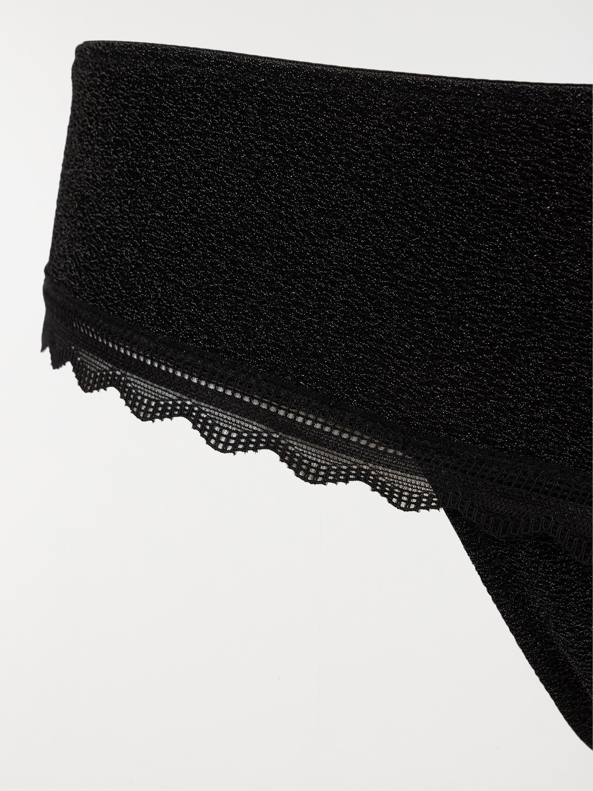 Shorty string noir femme (S-XL)