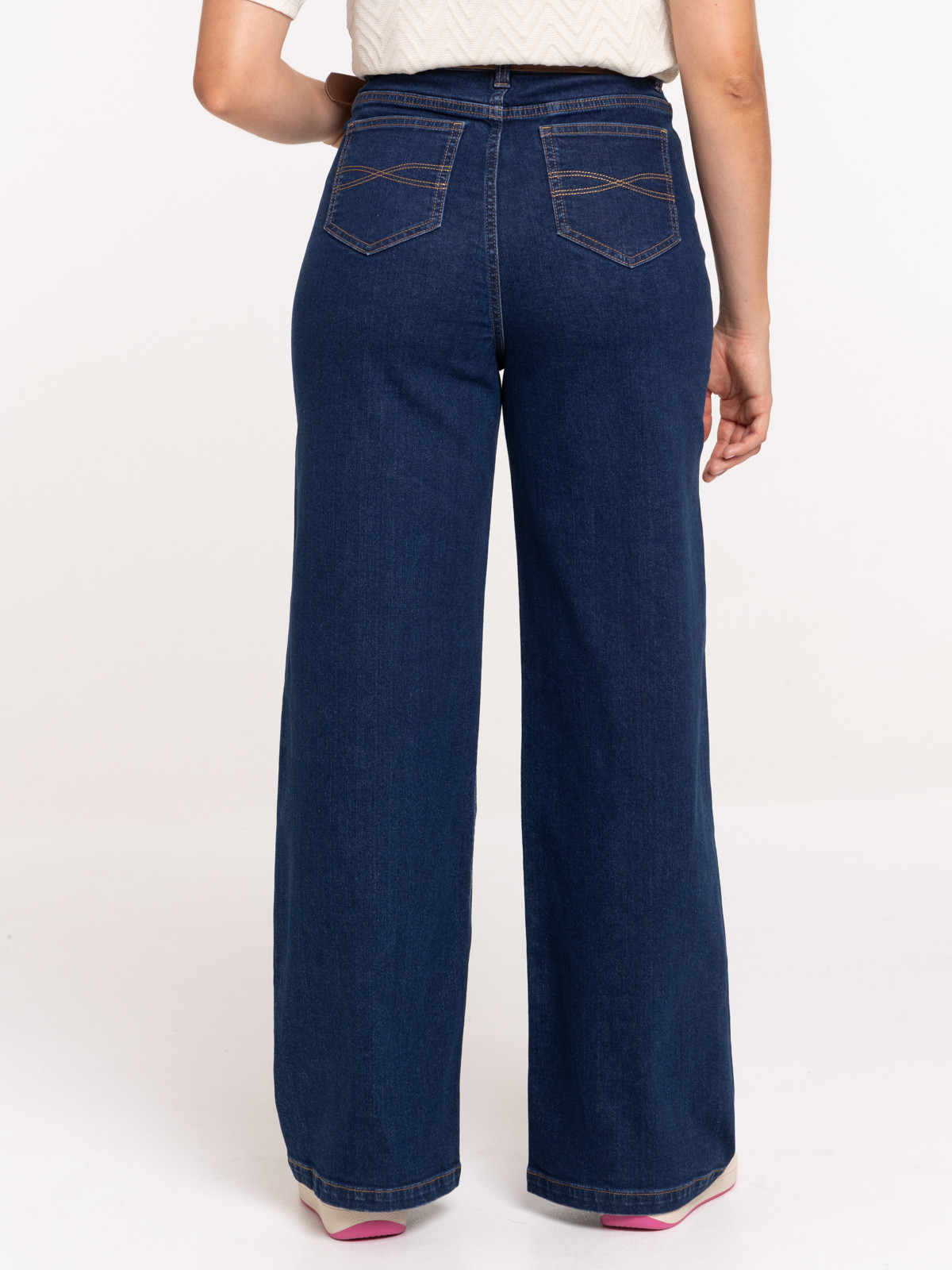Jean wide leg brut femme