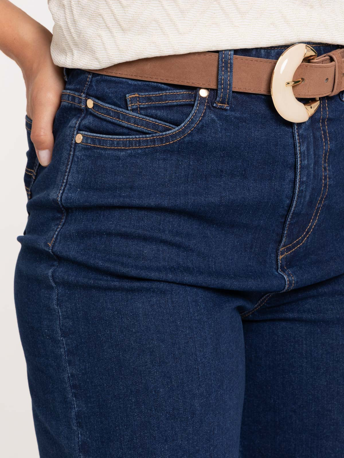 Jean wide leg brut femme